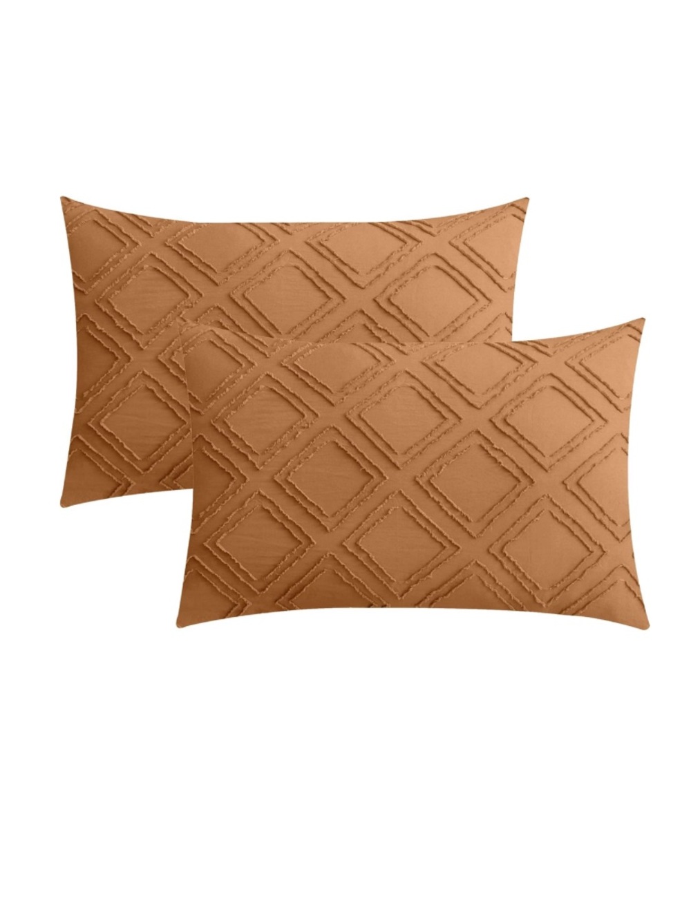 RUST Grid Pillowcases 100% Polyester (2-Pack)